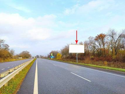 Billboard A in Dnipro (Dnipropetrovsk) N-11, km 73+342 (livoruc), V'izd do s. Siroke, ruh do m. Krivij Rig, bila AZS OKKO Photo 1