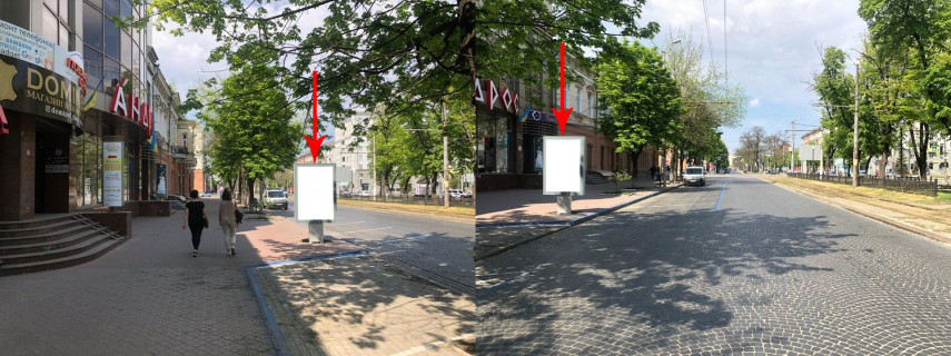 Citylight B in Dnipro (Dnipropetrovsk), 1.2х1.8  prosp. Dmitra Avornic'kogo, 111 A, napramok do st.Smidta Photo 1