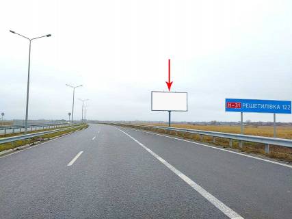 Billboard A in Petrikovka, 6х3  T-04-41, km 9+545 (livoruc), Ruh vid m. Kam'ans'ke, miz s. Klesnivka ta smt Petrikivka Photo 1