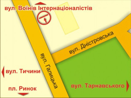 Citylight B in Ivano-Frankivsk st. Dnistrovs'ka, 3 (univermag "Prikarpatta"), misce 1 scheme