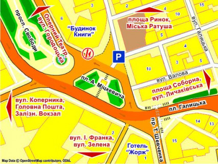 Citylight A in Lviv pl. Mickevica (bila Budinku Knigi), misce 1 scheme