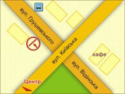 Billboard B in Rivne st. Grusevs'kogo (navproti bud. 44) scheme