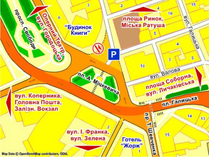 Citylight A in Lviv pl. Mickevica (bila Budinku Knigi), misce 2 scheme