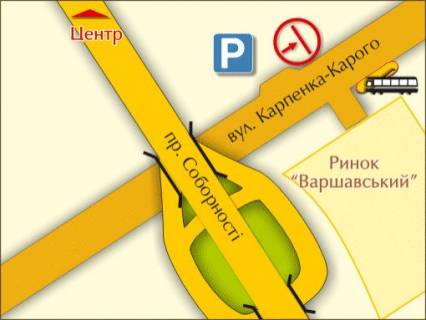 Billboard B in Lutsk st. Karpenka-Karogo (navproti "Varsavs'kogo rinku") scheme