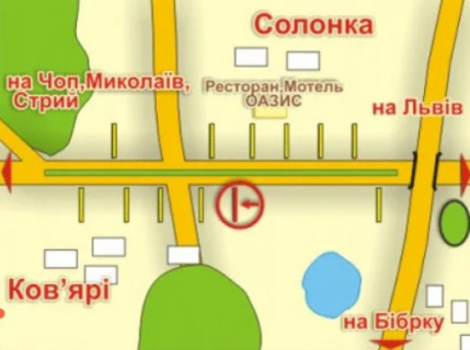 Billboard B in Lviv с. Солонка (напрямок до Чопа), місце 11 scheme
