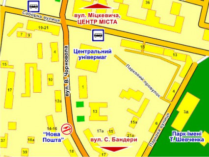 Citylight A in Lviv st. V. Cornovola (bila bud. 14-16) scheme