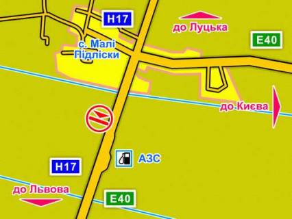 Billboard A in Lviv route s. Mali Pidliski (Kiivs'ka trasa, napramok do L'vova), konstrukcia |, 5h12 m scheme