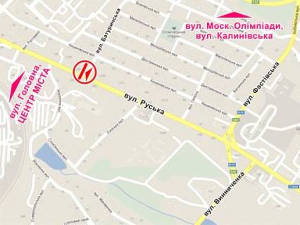 Billboard A in Chernivtsi st. Rus'ka - Baturins'ka scheme