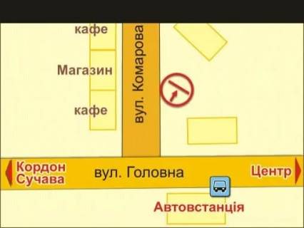 Billboard A in Chernivtsi вул. Комарова, 6 scheme