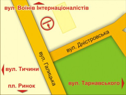 Citylight B in Ivano-Frankivsk st. Dnistrovs'ka, 3 (univermag "Prikarpatta"), misce 2 scheme