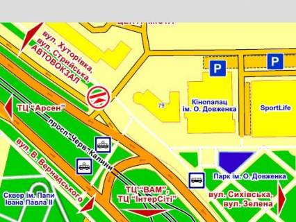 Video Billboard A in Lviv пр. Черв. Калини (навпроти буд. 77, на дод. р/с), розмір 2,3 х 3,2 м, екран - 563489 scheme