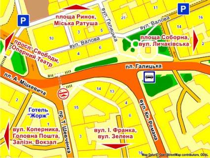 Citylight A in Lviv pl. Galic'ka (pidzemnij perehid do av. Sevcenka), misce 2 scheme