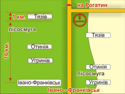 Billboard B in Ivano-Frankivsk с. Тязів (напрямок на Рогатин), 4x8 м scheme