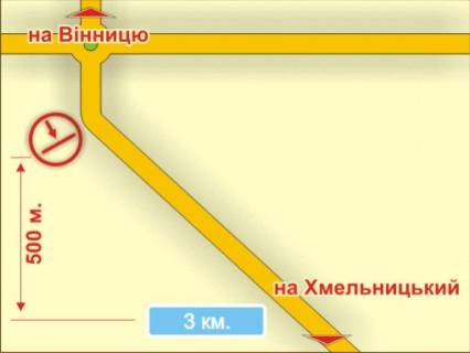 Billboard A in Khmelnitsky s. Davidkivci (napramok na Vinnicu), 4x8 m scheme