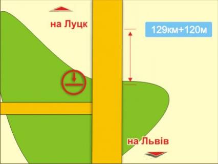 Billboard A in Gorodische (Volinska region) s. Baiv (napramok na L'viv), 4x8 m scheme