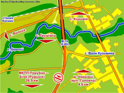 Billboard A in Chernivtsi s. Vala Kuz'mina (napramok na Sucavu), 4x8 m scheme