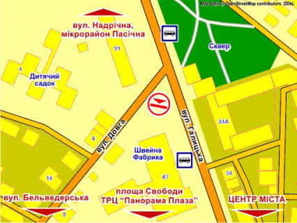Prismatron, Prism A in Ivano-Frankivsk st. Galic'ka - Dovga, prizma 3 - 396143 scheme