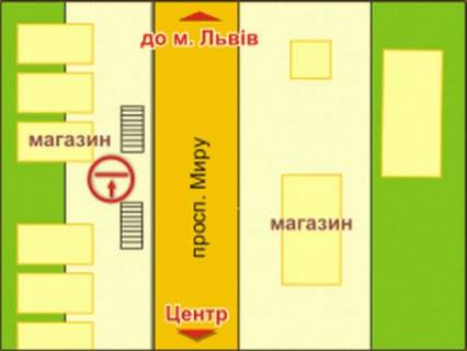 Billboard B in Lviv av. Miru, 23 scheme