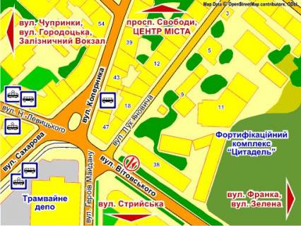 Citylight A in Lviv st. Vitovs'kogo, 38, misce 1 scheme