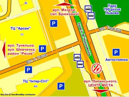 Scrolller, Scroll Р/П in Lviv пр. Чорновола – Торф'яна (з центру), розмір 2,3 х 3,2 м скрол - 557718 scheme