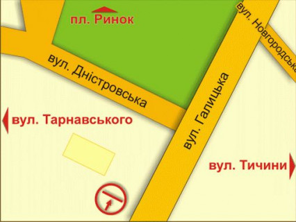 Citylight B in Lviv st. Dnistrovs'ka, 3 (z boku "PrivatBanku") scheme