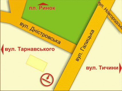Citylight A in Ivano-Frankivsk st. Dnistrovs'ka, 3 (z boku "PrivatBanku") scheme