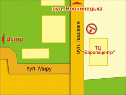 Billboard A in Ivano-Frankivsk вул. Івасюка, 26 "а" (ТЦ "ЄвропаЦентр")  scheme