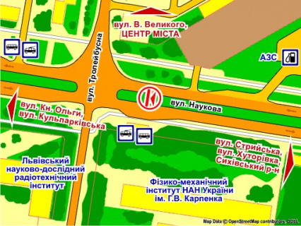 Billboard Р/П in Lviv вул. Наукова – Тролейбусна (з вул. Стрийської), розмір 2,3 х 3,2 м scheme