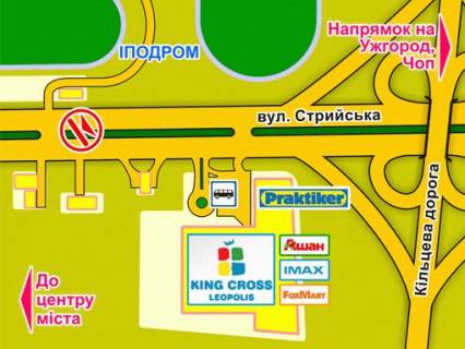 Billboard Р/П in Lviv st. Strijs'ka, 179 (navproti Ipodromu, na r/s, do centru), misce 2 scheme