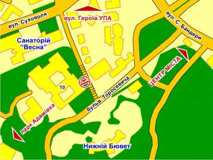 Citylight A in Truskavets bul'v. Torosevica, 10 (spusk do Nizn'ogo buvetu) scheme