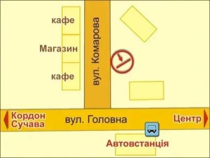 Billboard B in Lviv вул. Комарова, 6 scheme