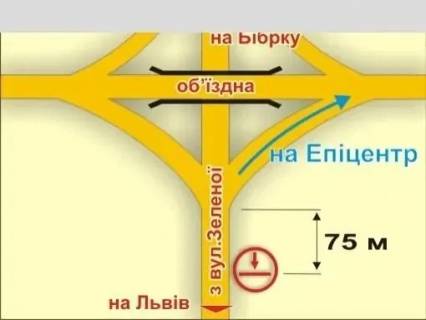 Billboard B in Lviv с. Пасіки-Зубрицькі (з вул. Зеленої, у напрямку до міста) scheme