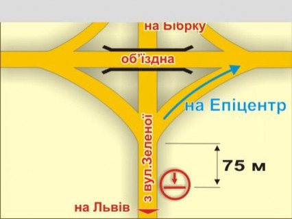 Billboard B in Lviv с. Пасіки-Зубрицькі (з вул. Зеленої, у напрямку до міста) scheme