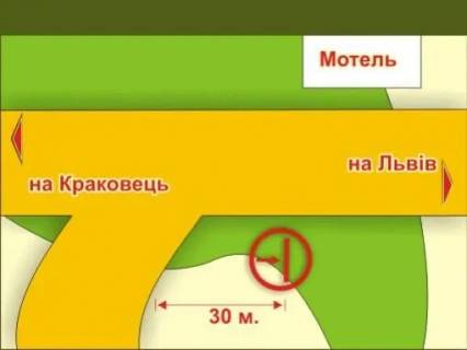 Billboard A in Lviv с. Рясне-Руське (з Краківця), 4х8 м  ( напрямок до Львова) scheme