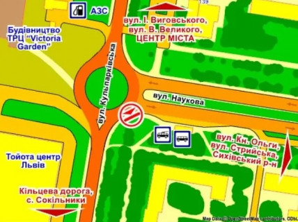 Scrolller, Scroll A in Lviv вул. Кульпарківська – Наукова, зліва, розмір 2,3 х 3,2 м скрол - 659091 scheme