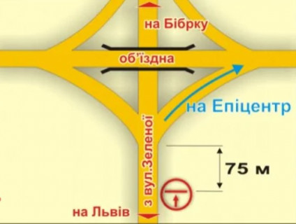 Billboard A in Lviv с. Пасіки-Зубрицькі (з вул. Зеленої, у напрямку до об'їзної) scheme