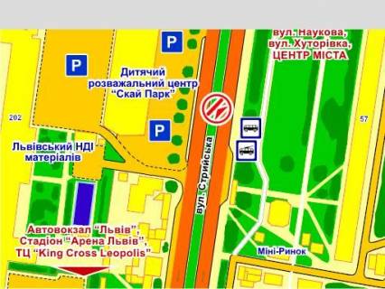 Prismatron, Prism Р/П in Lviv вул. Стрийська, 202 (до центру), призма 3 - 613885 scheme