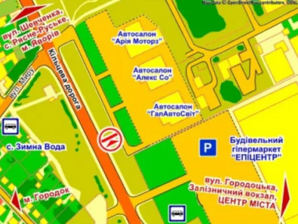Billboard A in Lviv вул. Городоцька, 302 (біля ТЦ "Епіцентр",  Автосалон "Volkswagen", місце 2 scheme
