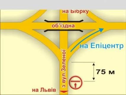 Billboard A in Lviv с. Пасіки-Зубрицькі (з вул. Зеленої, у напрямку до об'їзної) scheme