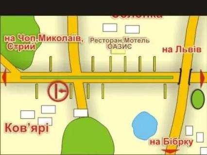 Billboard B in Lviv с. Солонка (напрямок до Чопа), місце 8 scheme