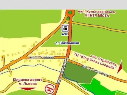 Billboard B in Lviv с. Сокільники, вул. Г. Сковороди місце 2 scheme