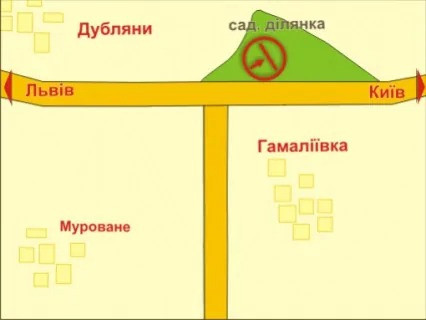 Billboard B in Gamaliivka с. Гамаліївка (напрямок з міста, до Києва) scheme