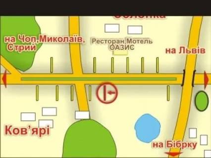 Billboard B in Lviv с. Солонка (напрямок до Чопа), місце 11 scheme