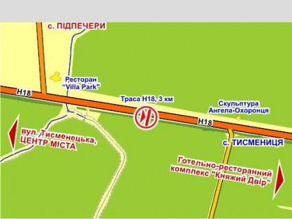 Billboard A in Ivano-Frankivsk с.Тисмениця  (поряд готель " княжий Двір") scheme