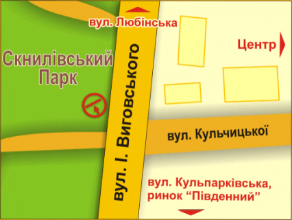 Billboard B in Lviv st. Vigovs'kogo (navproti bud. 45) scheme