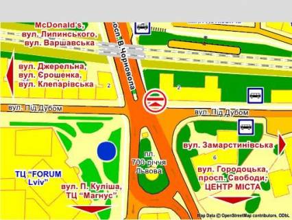 Video Billboard A in Lviv пл. 700-річчя Львова, 2, розмір 2,3 х 3,2 м екран - 563379 scheme