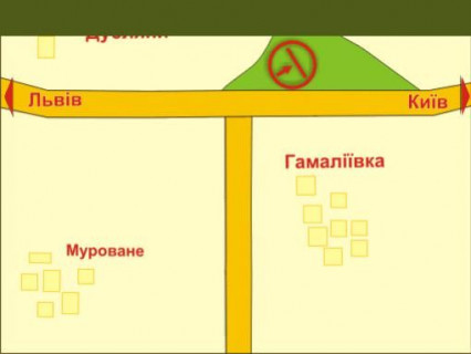 Billboard B in Lviv с. Гамаліївка (напрямок з міста, до Києва) scheme