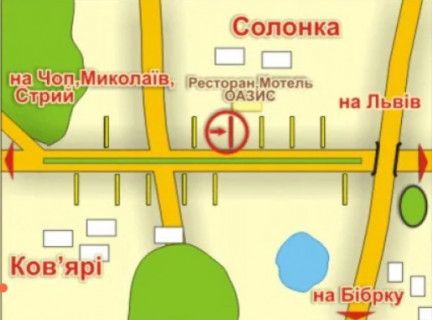 Billboard B in Lviv с. Солонка (напрямок до Львова), місце 4 scheme