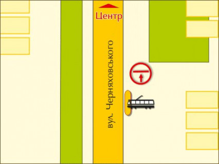 Billboard A in Zhytomyr st. Cernahovs'kogo, 129 "a" scheme