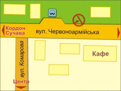 Billboard B in Chernivtsi st. Geroiv Majdanu, 242 scheme